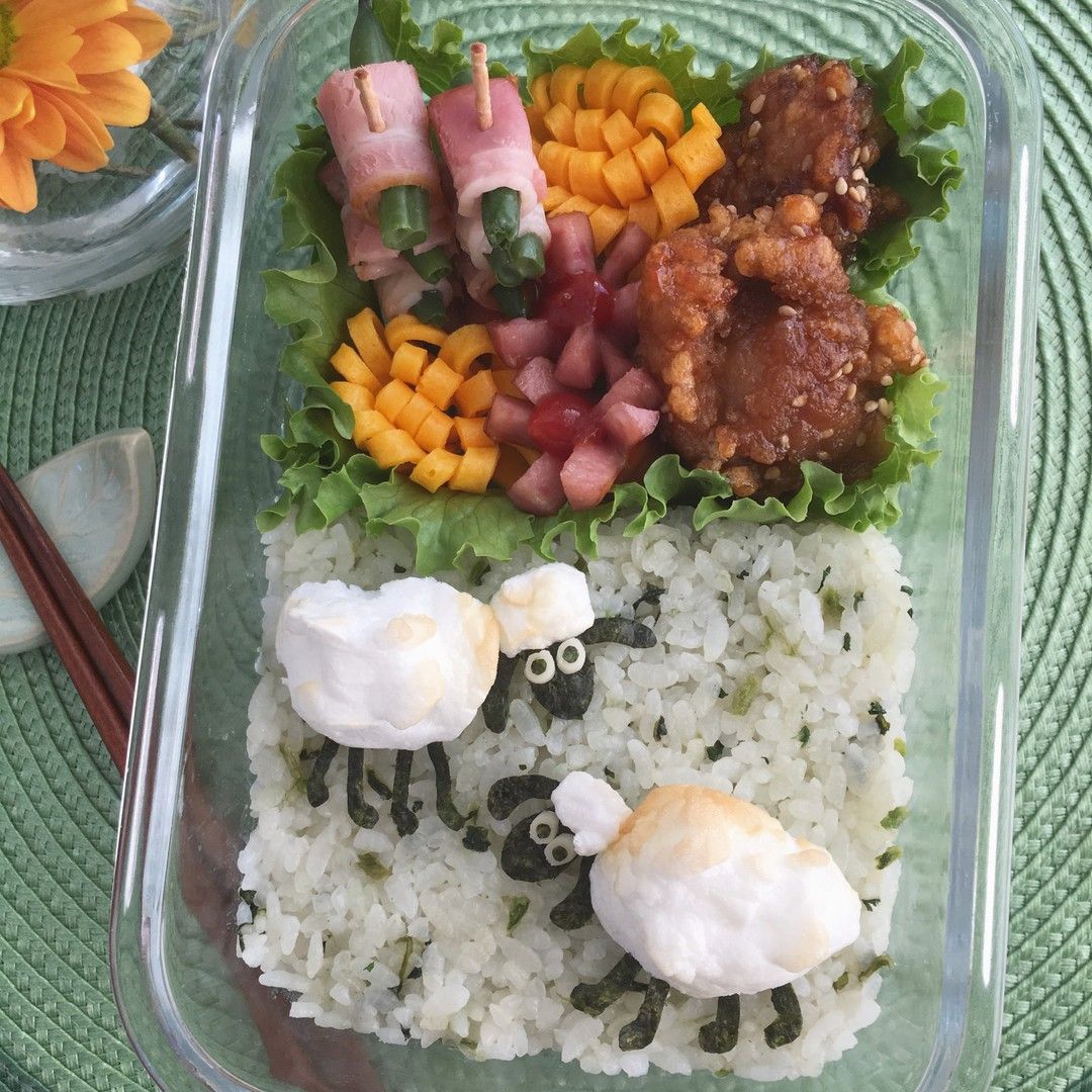 メレンゲふわふわ ひつじのショーン弁当 お弁当パーク みんなで作るお弁当レシピサイト