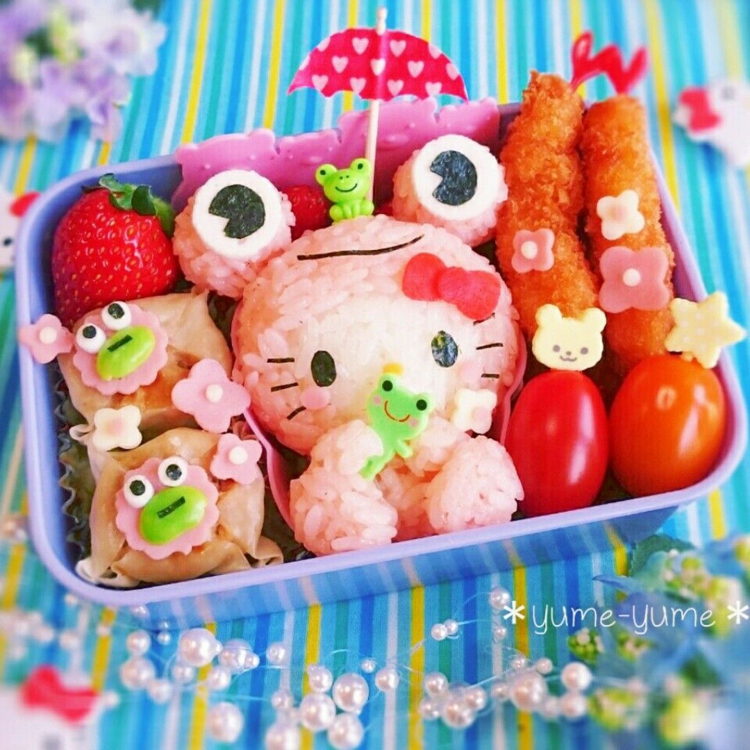 ピンクなカエルのキティちゃん お弁当パーク みんなで作るお弁当レシピサイト