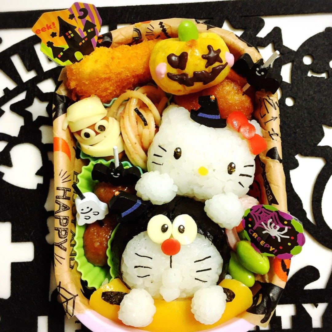 ドラえもん キティちゃん ハロウィン弁当 お弁当パーク みんなで作るお弁当レシピサイト