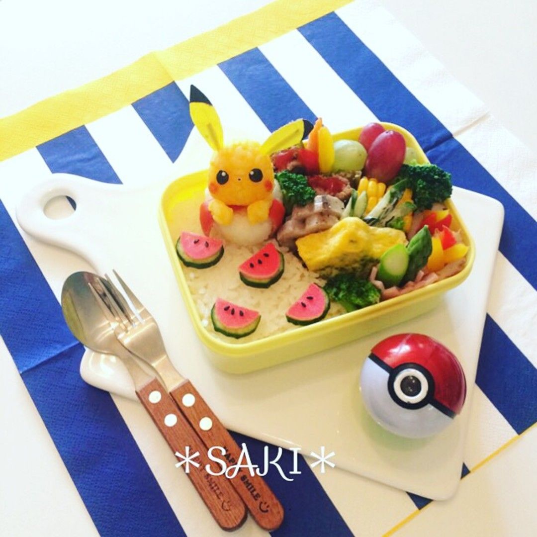 夏だ プールだ スイカだ 息子ポケモン弁当 お弁当パーク みんなで作るお弁当レシピサイト