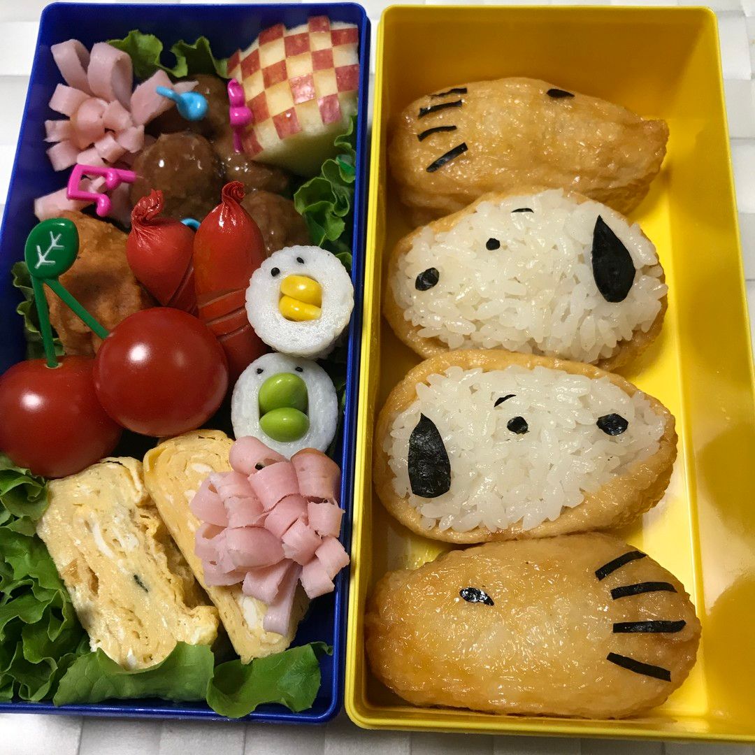 スヌーピーとウッドストックお稲荷弁当 お弁当パーク みんなで作るお弁当レシピサイト スヌーピーとウッドストックお稲荷弁当 お弁当パーク みんなで作るお弁当レシピサイト
