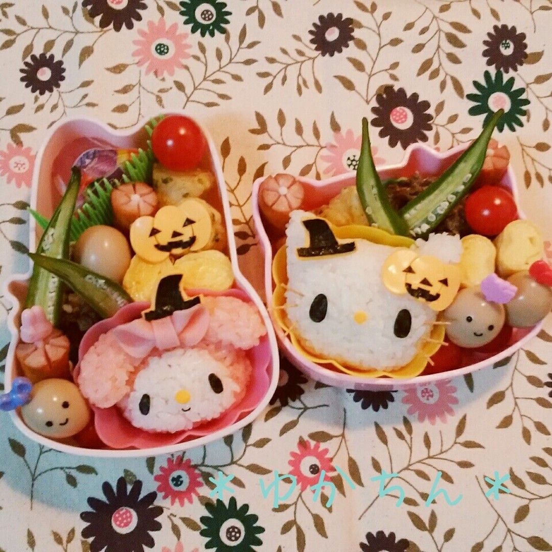 幼稚園弁当 キティちゃんマイメロ ハロウィン弁当 お弁当パーク みんなで作るお弁当レシピサイト